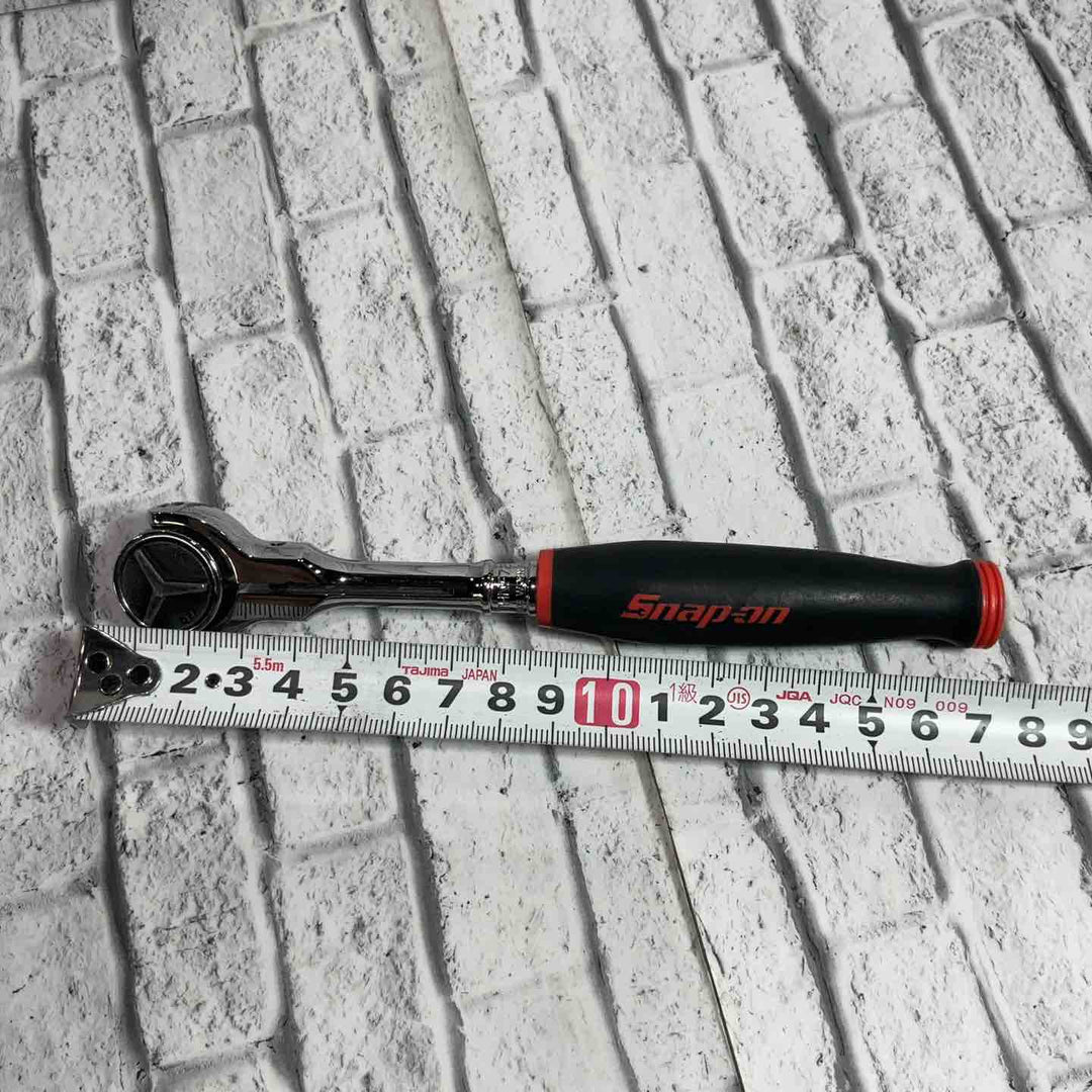 スナップオン(Snap-on) 1/4ソフトグリップラウンドヘッドラチェットハンドル(赤) THNF72【川口店】