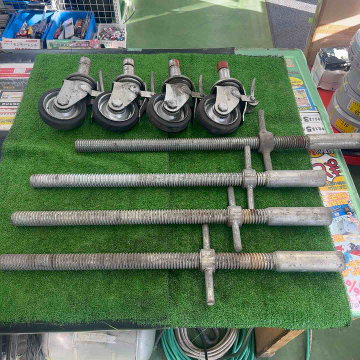 【中古】 ローリングタワー用キャスター 4点セット キャスター径 φ130mmx38mm 【桶川店】