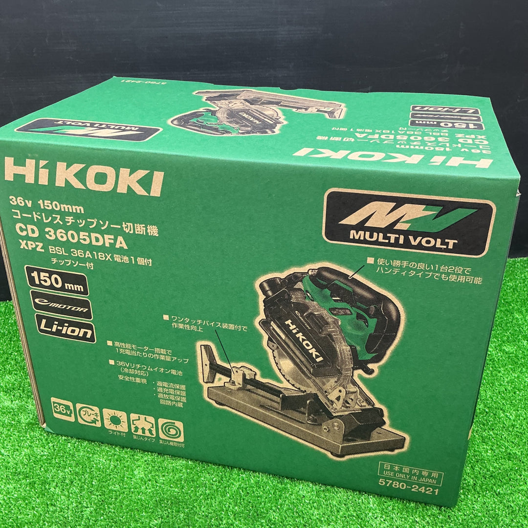 【未使用品】ハイコーキ(HIKOKI ※旧:日立工機) コードレスチップソーカッタ CD3605DFA(XPZ)【電材館越谷店】