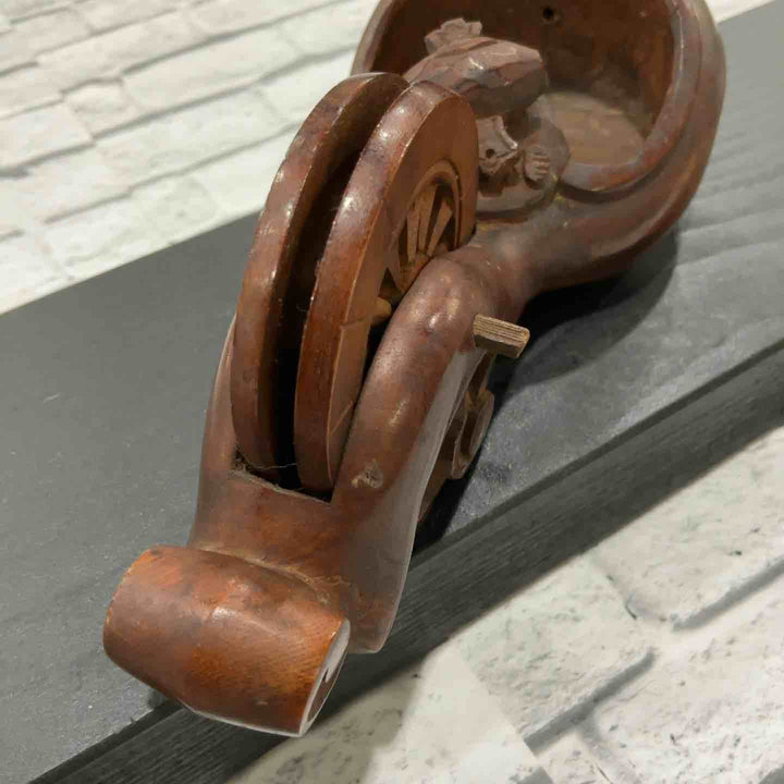 銘:仁 墨壺 墨つぼ 鎚と鼠 全長約260mm 【川口店】