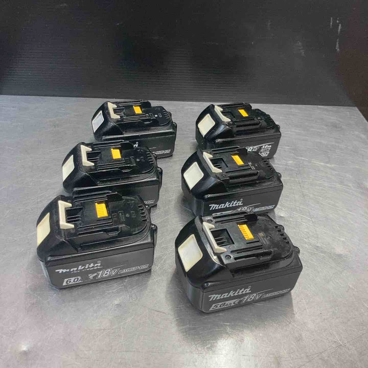 【中古品】 マキタ(makita) 18Vバッテリーまとめ 6点 BL1860B BL1850 BL1830B BL1830 コードレス 純正 電動工具 【東大和店】