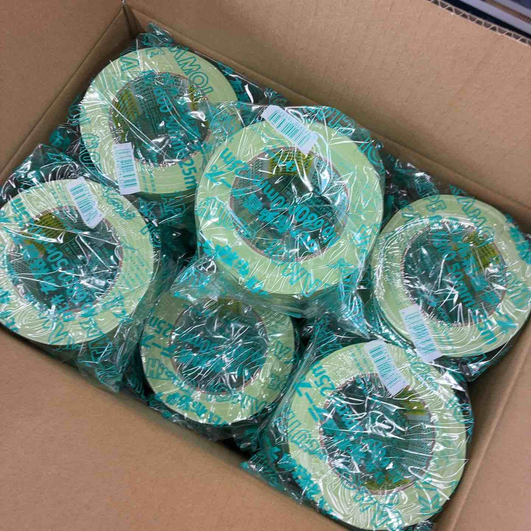 【2箱セット(計60巻)】KAMOI 養生用布粘着テープ No.6800 ミドリ 50mm×25m 30巻入【藤沢店】