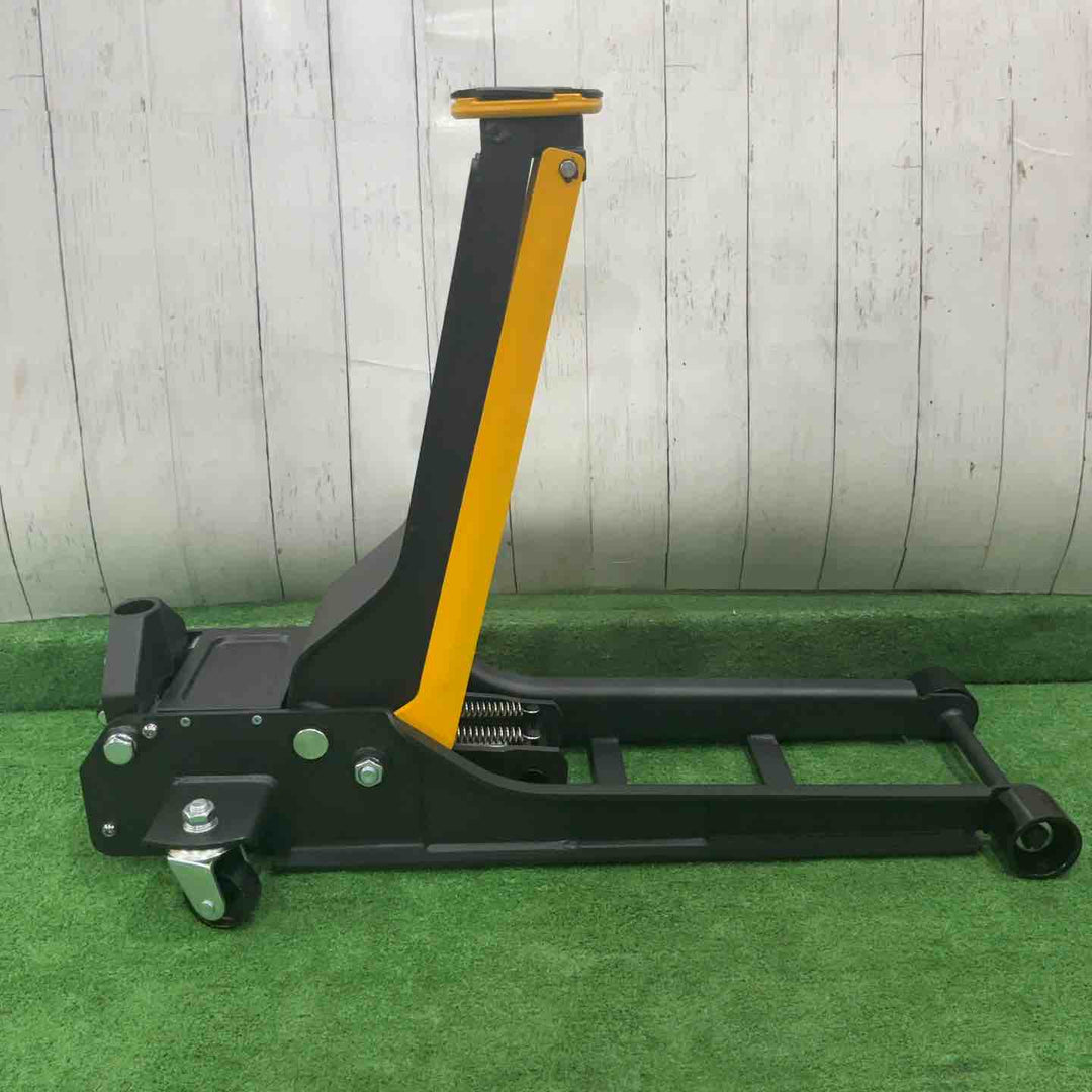 【店頭受取り限定】メルテックプラス 2t油圧超低床ガレージジャッキ エクストラハイリフト 最高値/最低値 615/75mm ツインピストン ラバー付 MeltecPlus MP-20T 動作確認済【川口店】