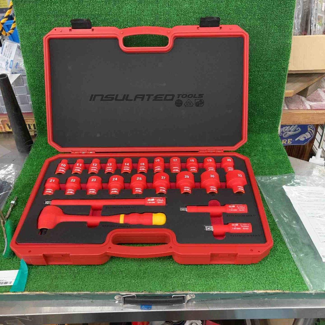 TRUSCO 絶縁ソケットレンチセット【6角タイプ】 差込角12.7mm モデル：TZSW424S【川崎店】