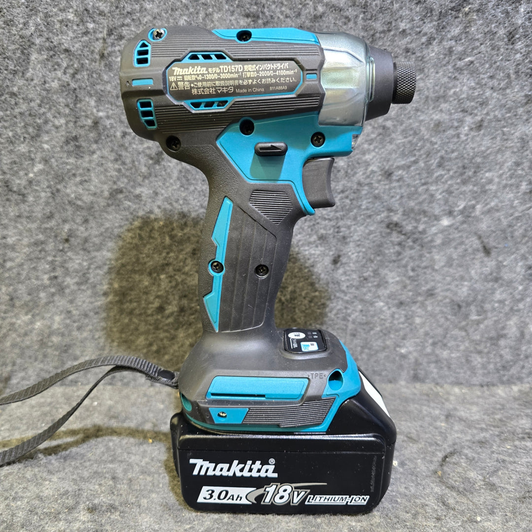 【美品・18V 3.0Ahバッテリ付き！】マキタ(makita) コードレスインパクトドライバー TD157DZ【桶川店】