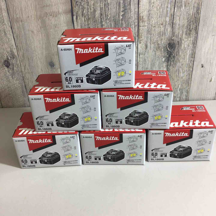 【未使用品】★純正品★マキタ(makita) リチウムイオンバッテリー 18V/6.0Ah BL1860B 6個セット【戸田店】
