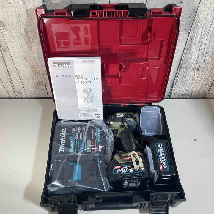 ★マキタ(makita) 40Vmaxコードレスインパクトドライバー TD002GRDXO バッテリー2個付属 純正品【戸田店】