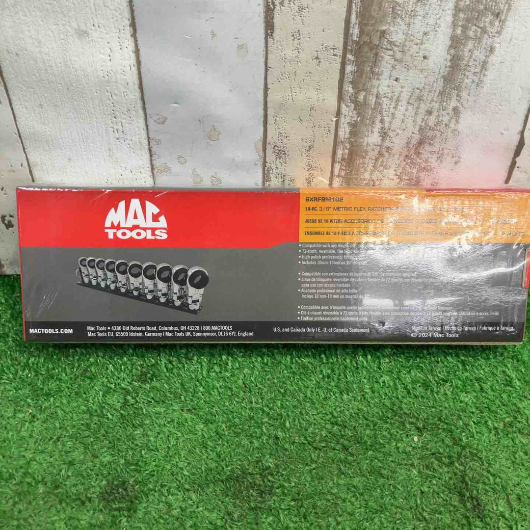 ◇MACTOOLS 3/8フレックスヘッドラチェットアタッチメント 10PC SXRFBM102【町田店】