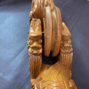 【超希少】 【中古美品】 龍亀鶴 木彫り 墨壺 すみつぼ 鉋 かんな カンナ 和工具 大工道具 鑿 のみ 鋸 のこ 【東大和店】