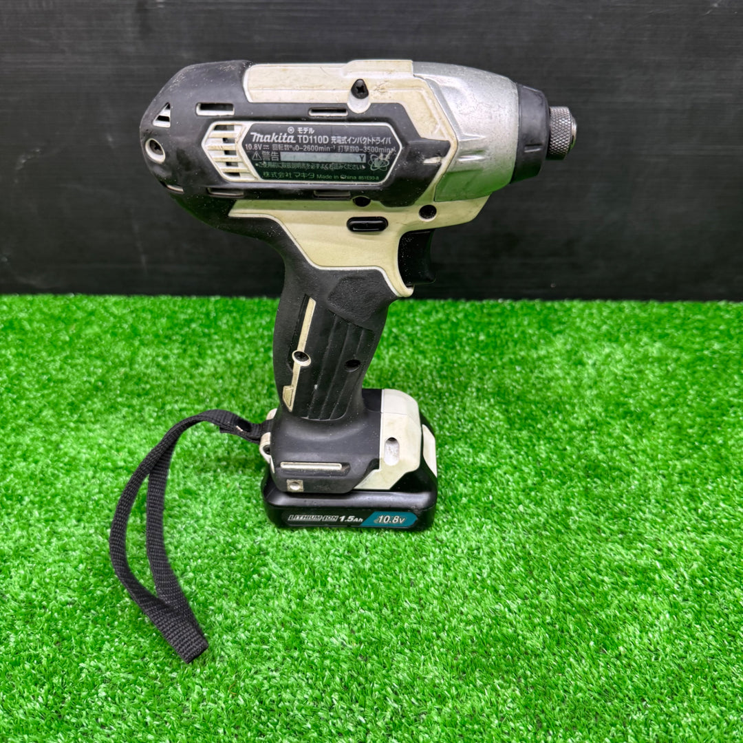 【中古品】マキタ(makita) コードレスインパクトドライバー TD110DZW BL1015×1【電材館越谷店】