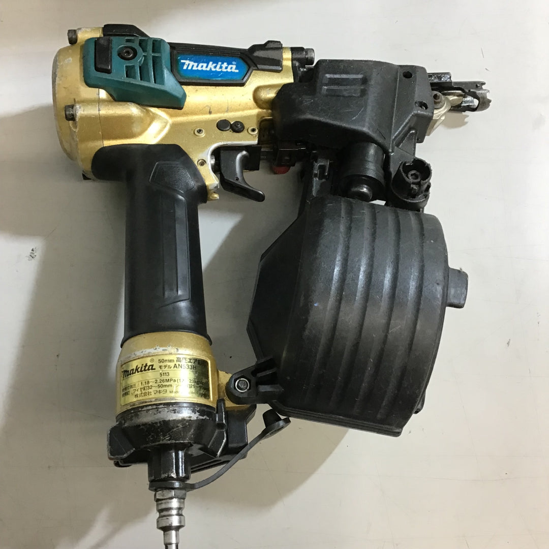 【中古品】★マキタ(makita) 50mm 高圧エア釘打ち機 AN533HSP1 ゴールド 【戸田店】