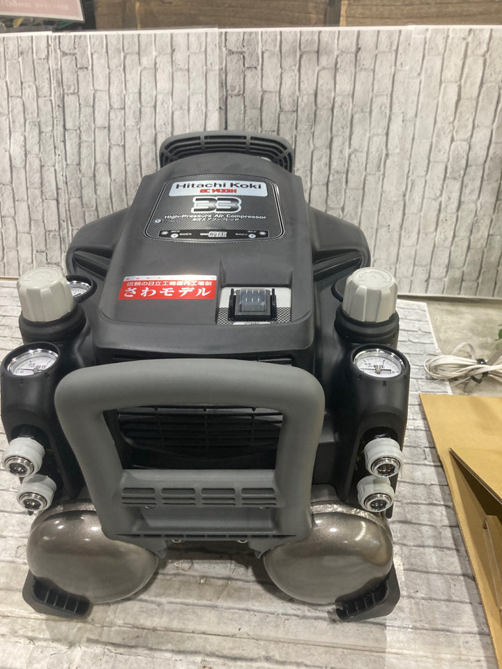 〇ハイコーキ(HIKOKI ※旧:日立工機) 常圧専用エアコンプレッサ EC1433H(N)　吐出し空気量 0.7MPa 	90L/min　タンク容量：9L【川口店】