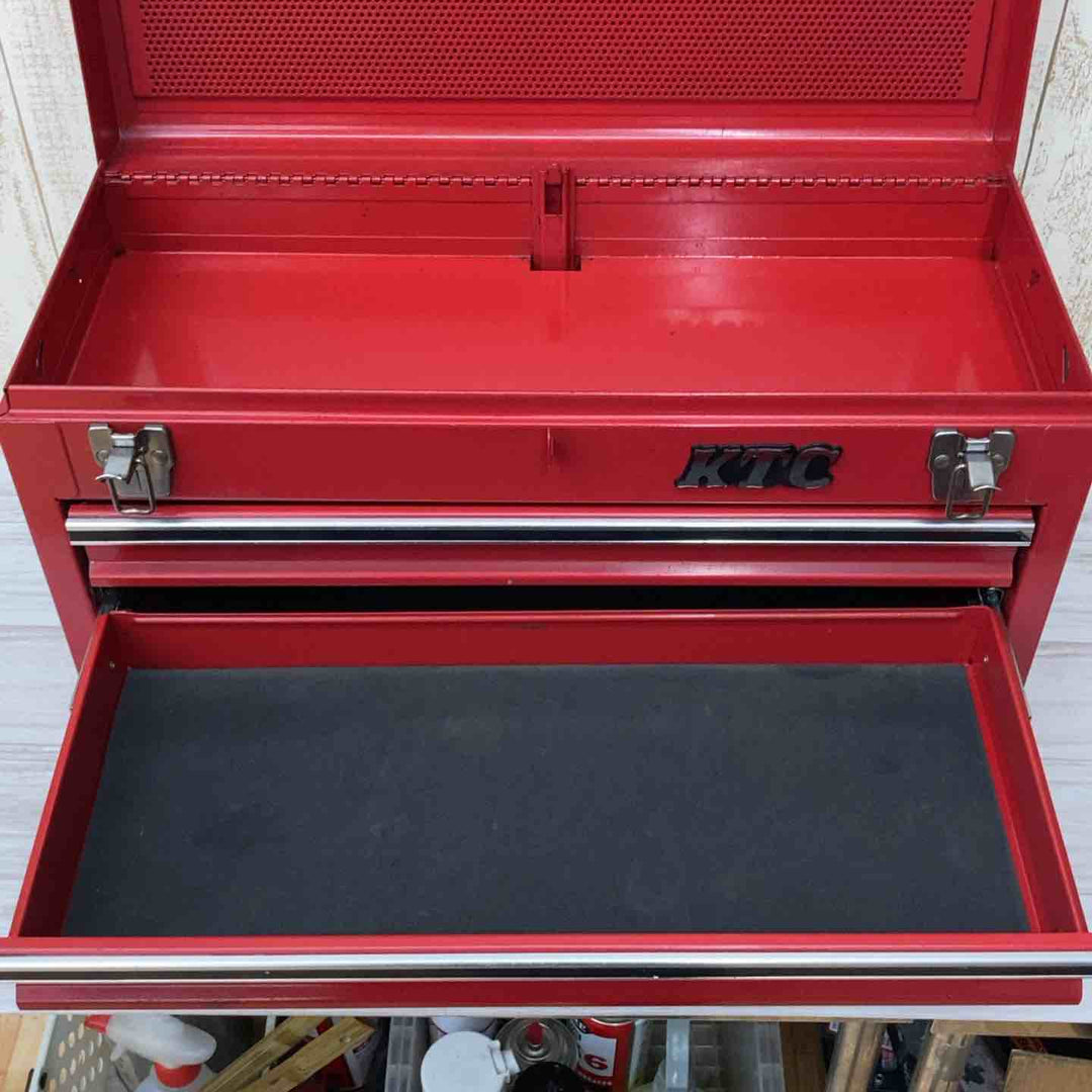 ▲KTC(京都機械工具)3段3引き出しチェスト ソリッドレッド色 SKX0213【柏店】