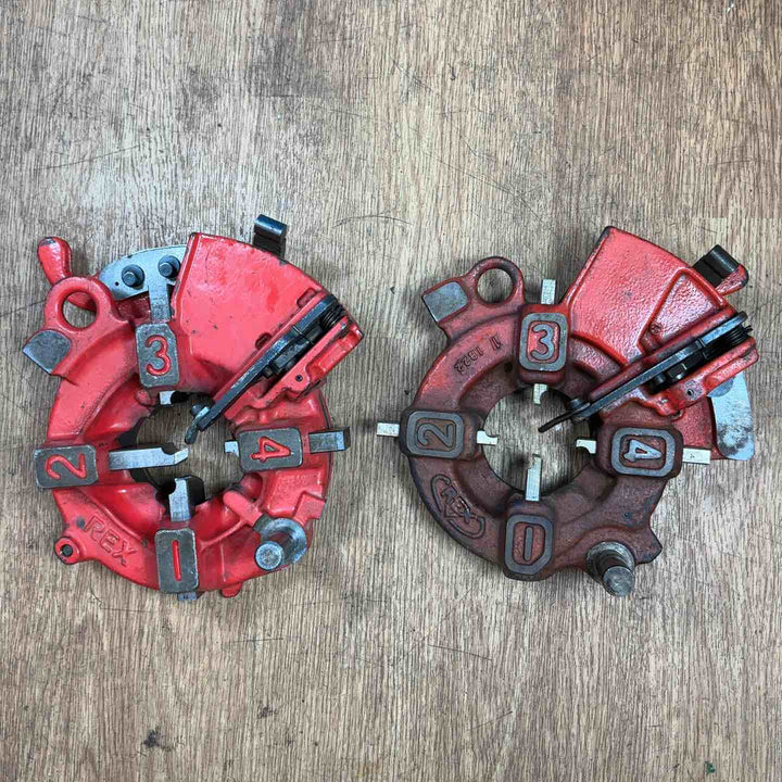 【店頭受取り限定】◇レッキス(REX) ねじ切り機 N50A3 N50AIII ◎1/2～3/4 ・ 1～2のダイヘッド2個付き 動作確認済み！【岩槻店】