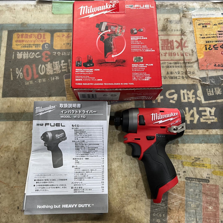 ミルウォーキーツール(milwaukee) M12 FUEL インパクトドライバー  M12 FID-0 JP【川口店】