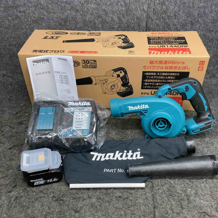 マキタ makita 充電式 ブロワ 14.4V 3Ah バッテリ 充電器付 UB144DRF 【鴻巣店】