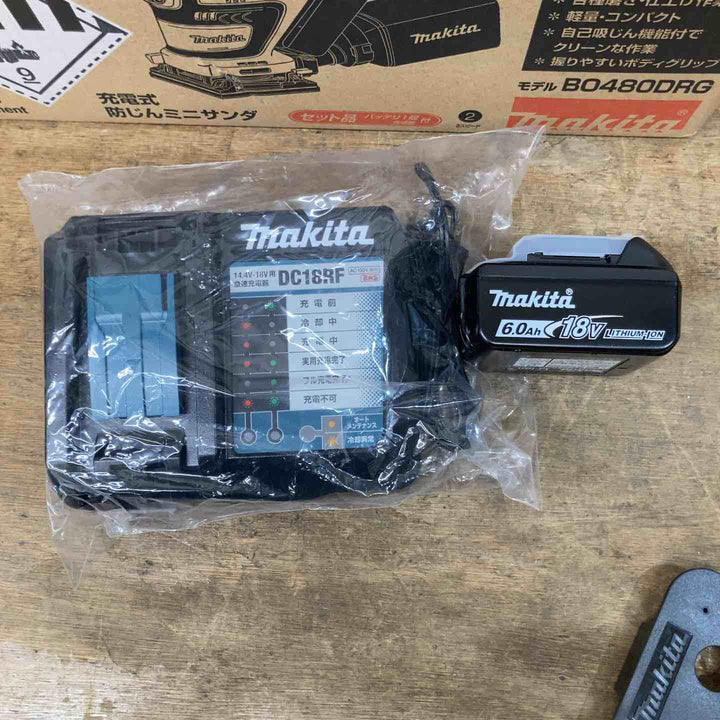 【未使用品】★マキタ(makita) コードレス防じんミニサンダ BO480DRG 外箱ダメージあり【柏店】