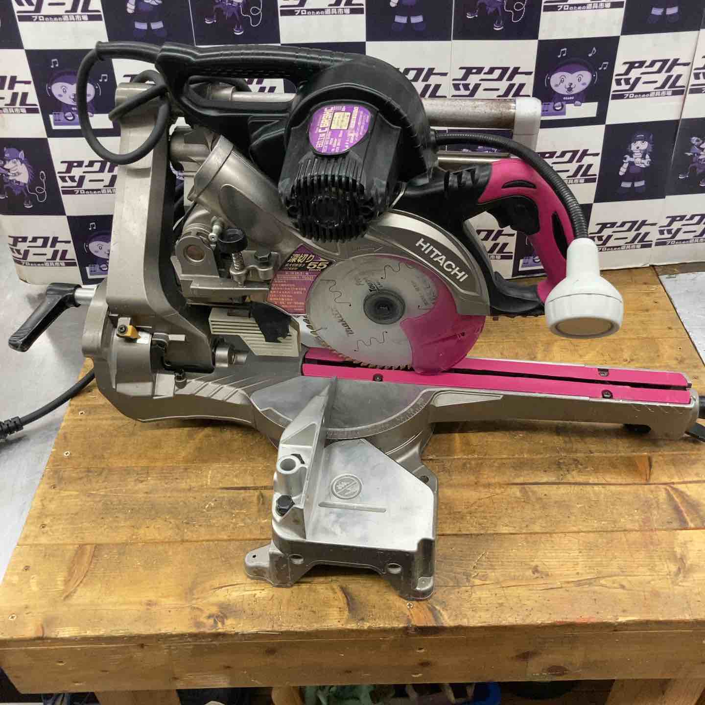【中古】ハイコーキ HiKOKI C6RSHC スライドマルノコ 本体のみ ☆ハイコーキ HIKOKI 165mm卓上スライド丸のこ C6RSHC ライト