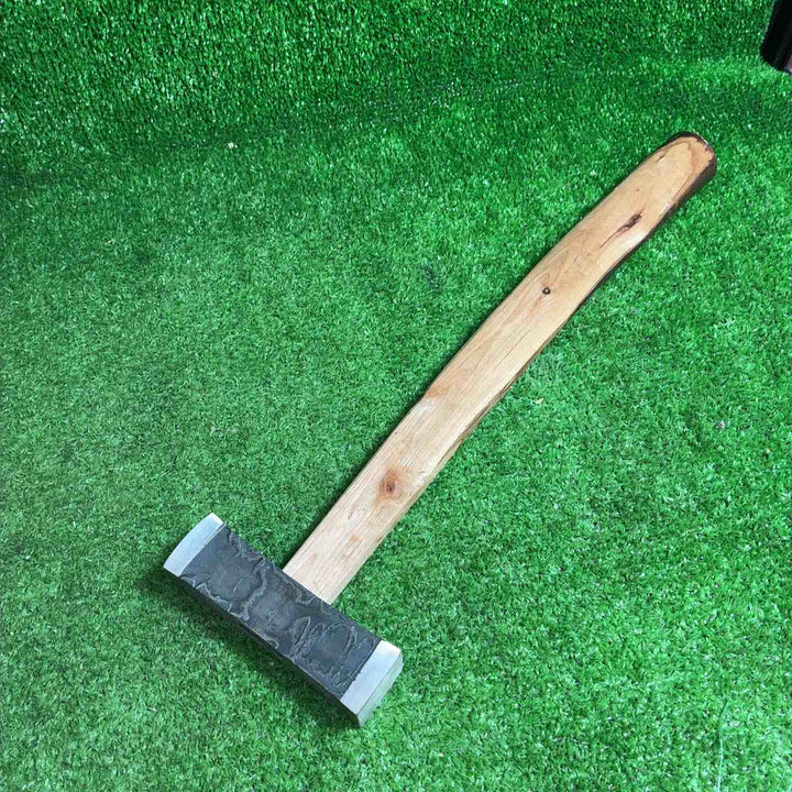 【未使用品】 道心斎正行 木目 黒 玄翁(角) 正行作柄付 120匁 【藤沢店】