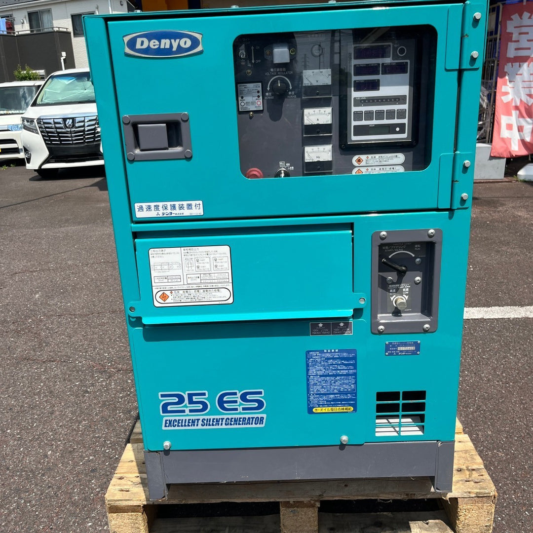 【店頭受取り限定】超美品 ◇デンヨー ディーゼルエンジン発電機 DCA-25ESI2 バッテリー新品 アワー42H 【越谷店】