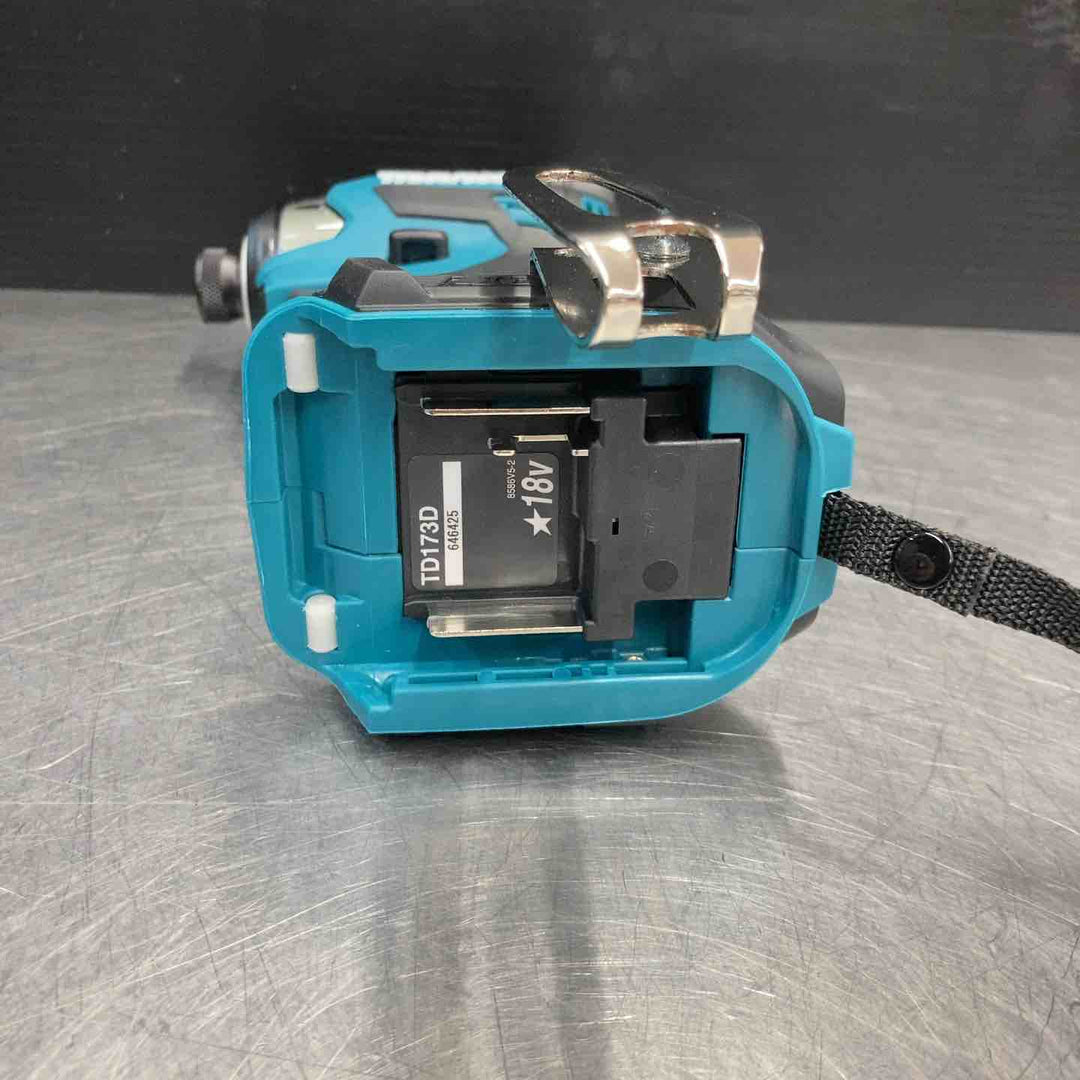 【未使用品(店頭展示品)】 マキタ(makita) 18V コードレスインパクトドライバー TD173DX 青色 充電器無しフルセット 【東大和店】