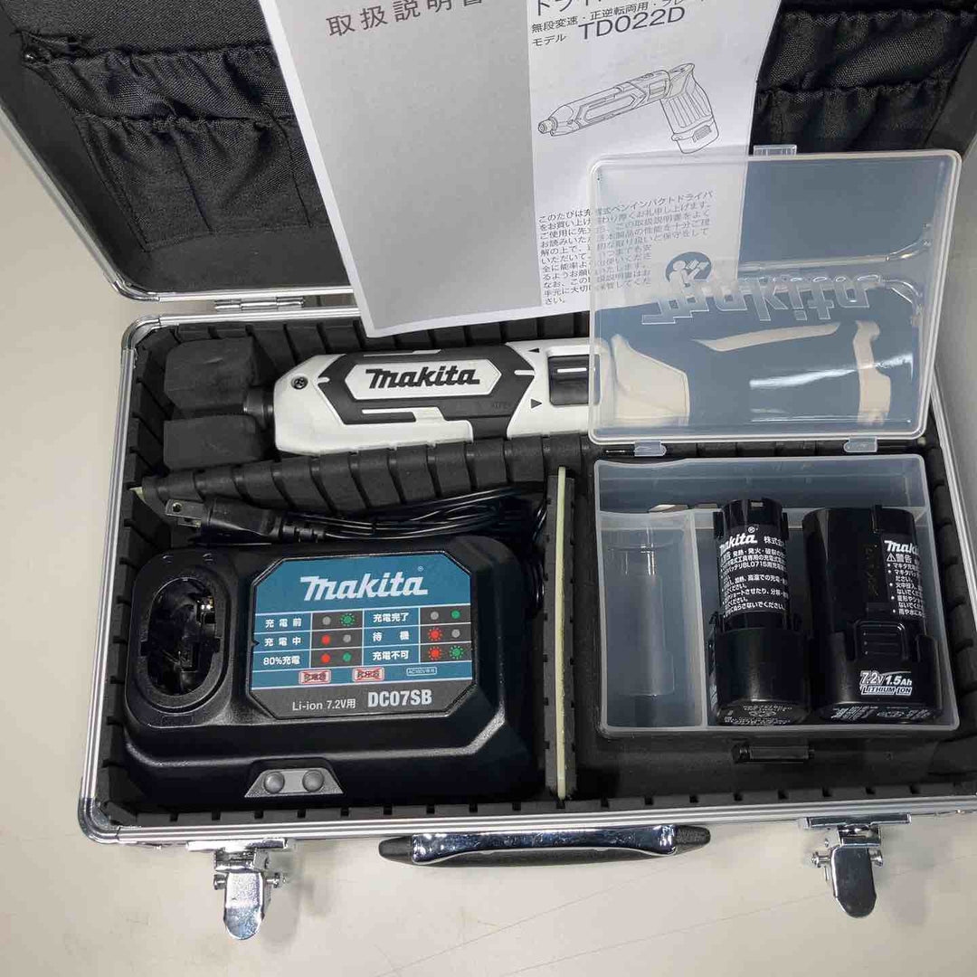 ★マキタ(makita)10.8Vコードレスペンインパクトドライバー TD022DSHXW 純正バッテリ2個付【戸田店】