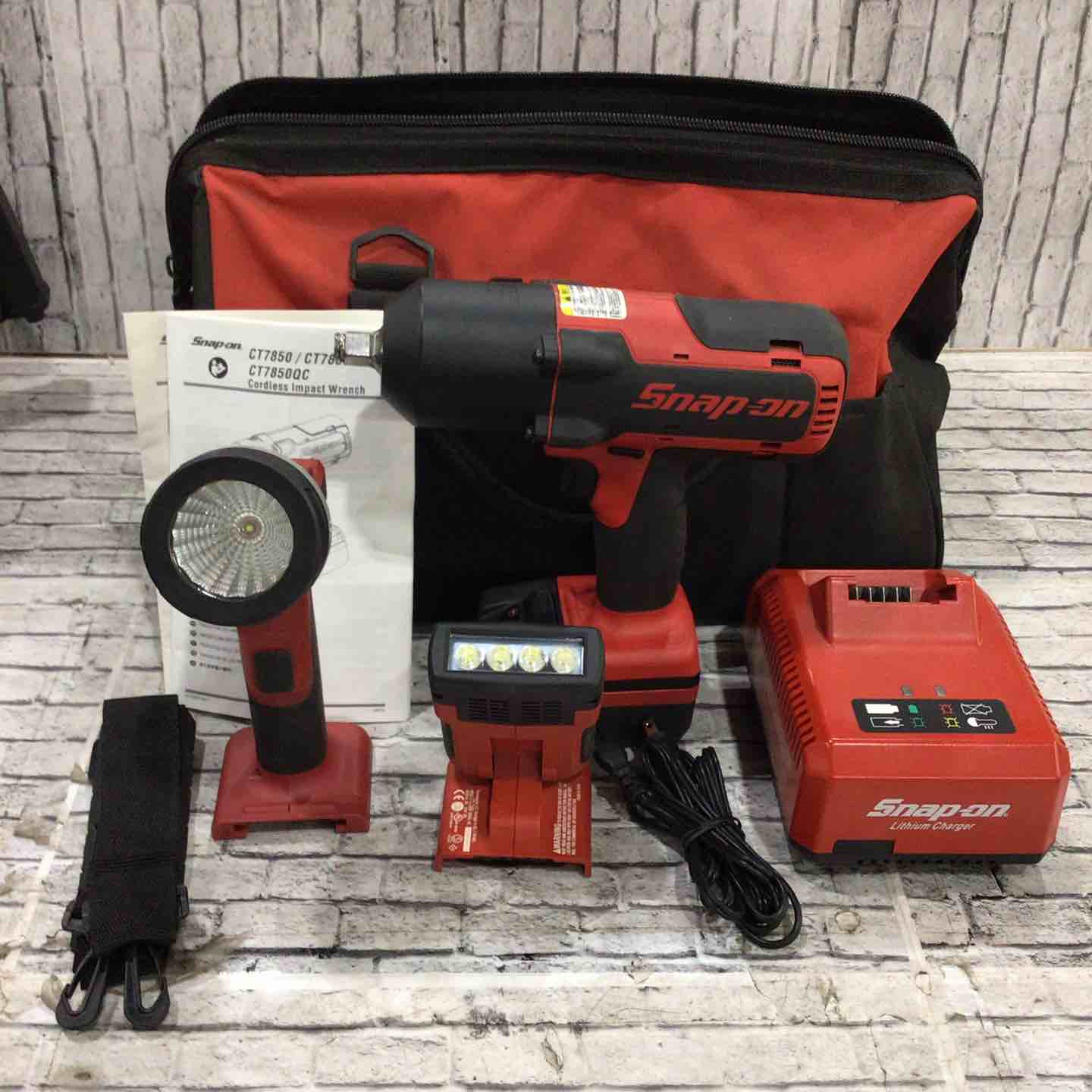 【引取限定】スナップオン　CTJ7850　インパクトレンチ　中古【うるま市田場】 Snap-on 1/2コードレスインパクトレンチ CTJ7850 + コードレスワーク