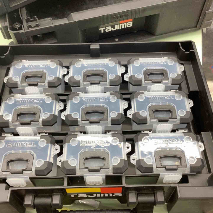 タジマ(Tajima) セフ引出しボックス2段セット TB-HBOX2タジマ セフシステム  パーツケース Sサイズ9 個  フリートレイ 引出し型ボックス  最大積載量20kg 【越谷店】