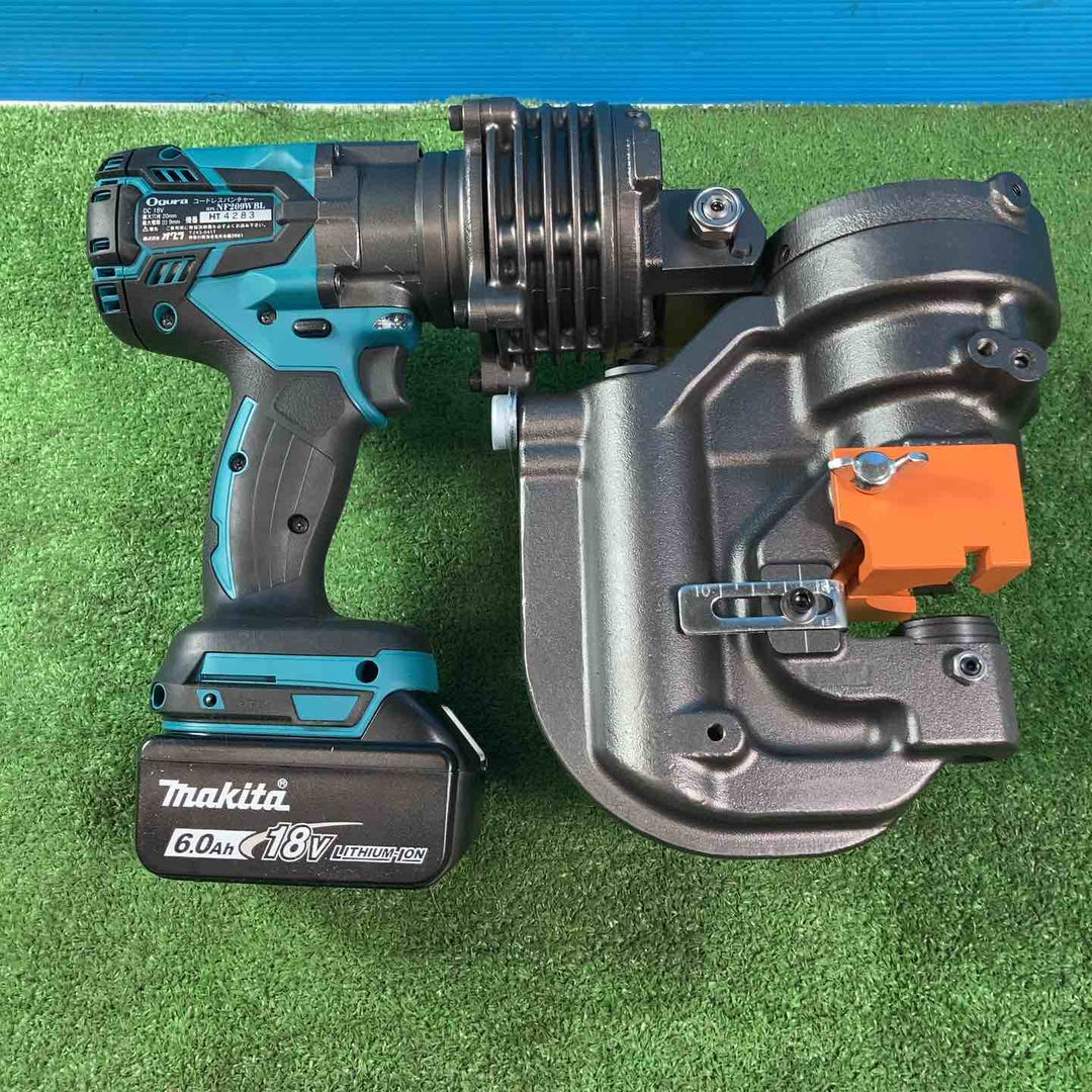 オグラ/Ogura 18Vコードレスパンチャー HPC-NF209WBL BL1860B 1個付きフルセット マキタ 18Vバッテリー仕様【岩槻店】