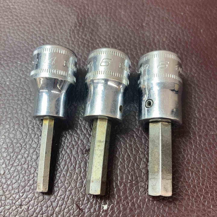 【中古品】 スナップオン(Snap-on) 3/8 ヘックスビットソケット 計3個 FAM4A～FAM8A 【東大和店】