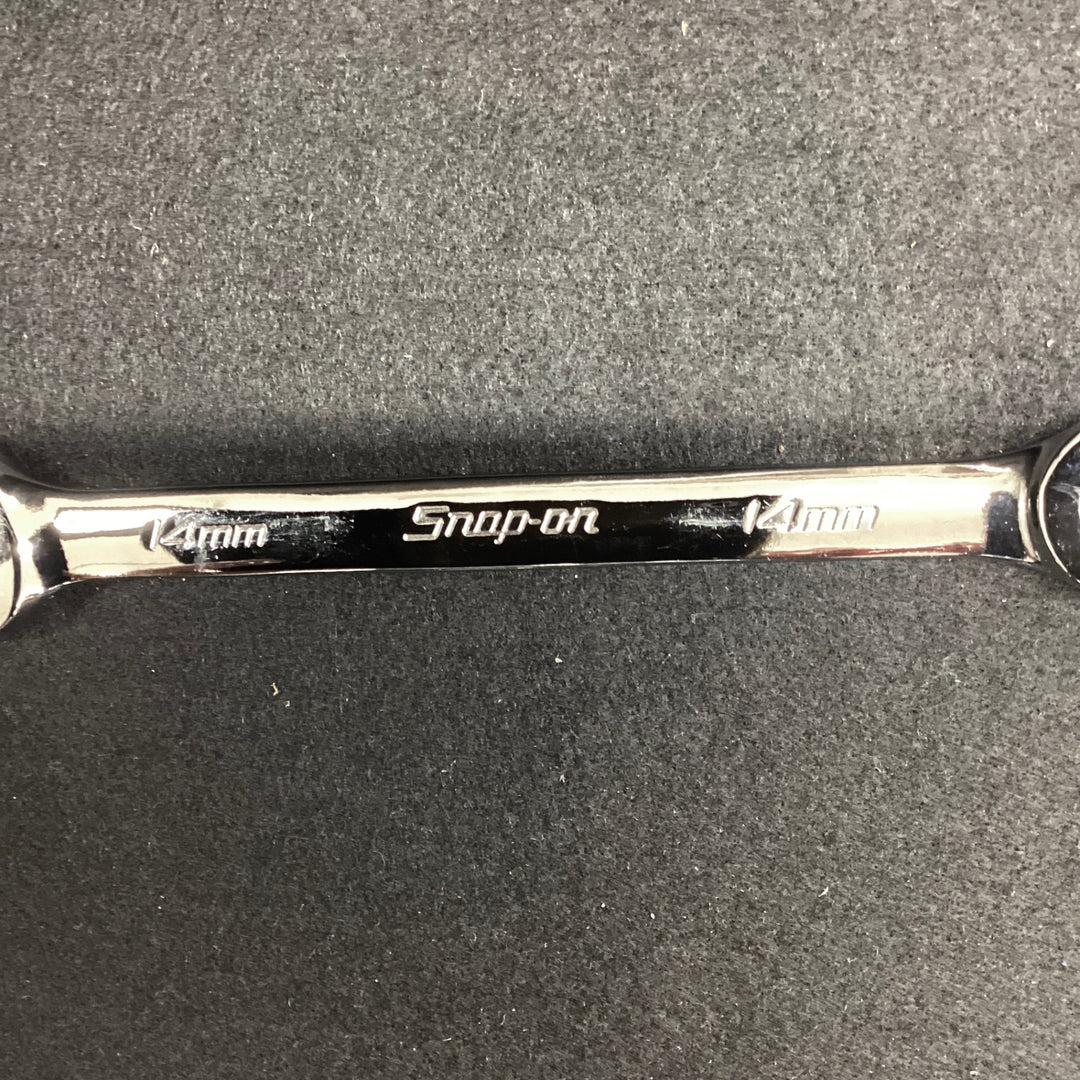 スナップオン(Snap-on) オープンエンドフレアナットレンチ 14mm 14mm RXSM14B フレア側のみ15°オフセット付  【越谷店】