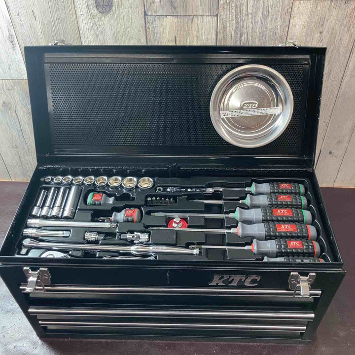 【中古品】◇KTC(ケーテーシー) チェスト (3段3引出し) ソリッドブラック SKX0213BK セット品【東大和店】