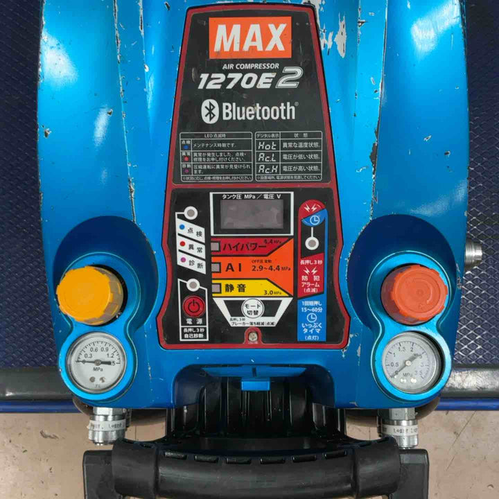 ★マックス(MAX) エアコンプレッサー AK-HL1270E2_限定色アクアブルー【草加店】