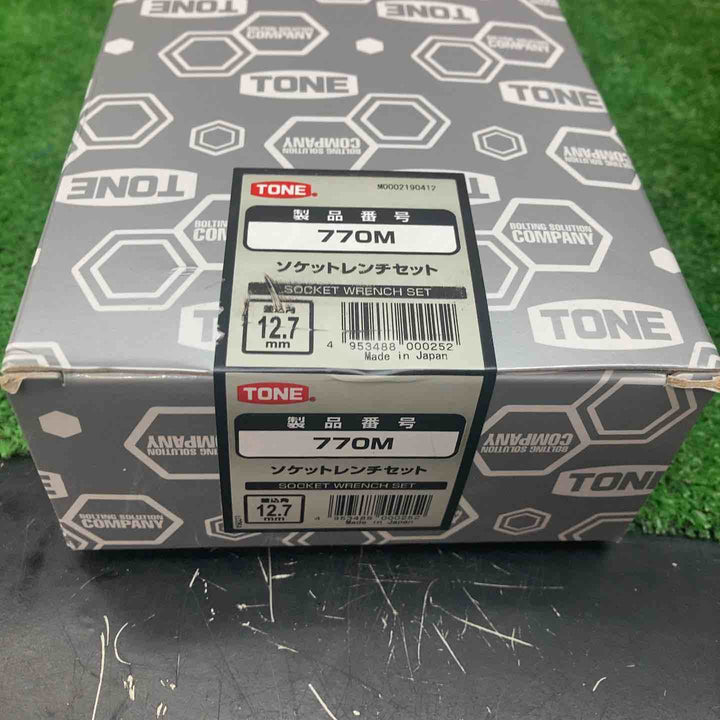 ◇トネ(TONE) ソケットレンチセット 差込角12.7mm(1/2") 770M 内容16点 シルバー【川越店】