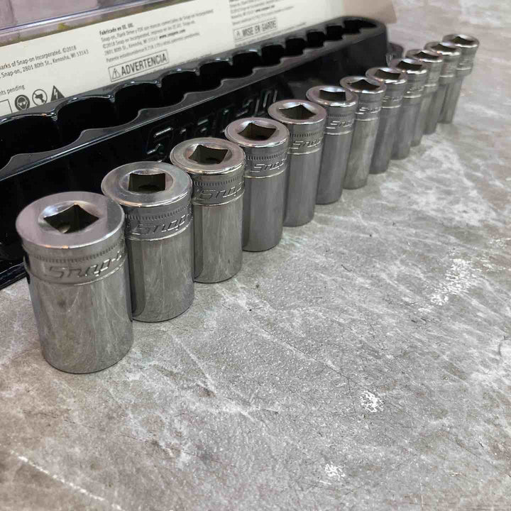 【中古品】snap-on/スナップオン　セミディープソケット　12ピースセット　3/8　212YFSMSY【八潮店】