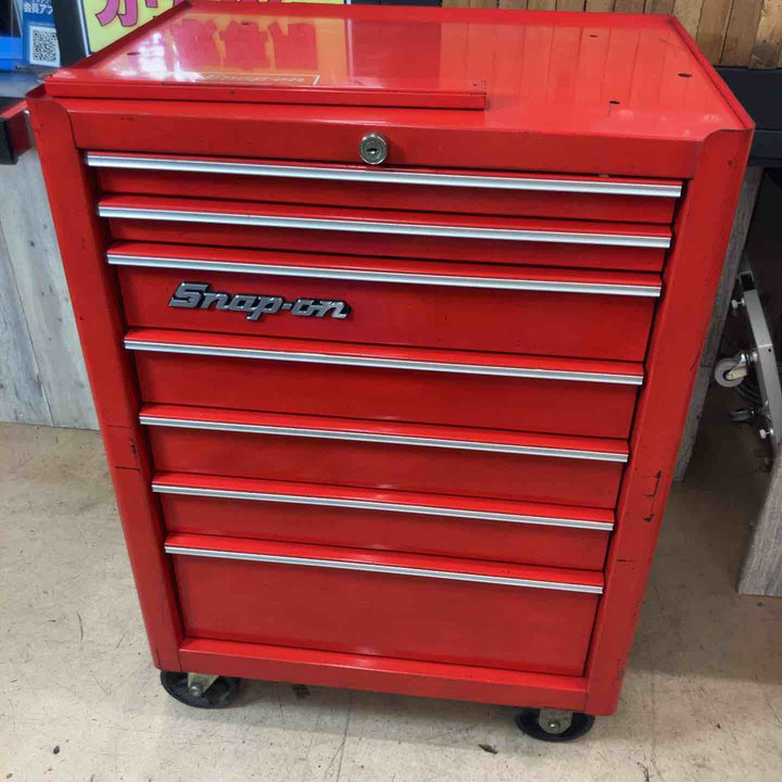 【中古品/店頭受取り限定】 スナップオン(Snap-on) 7段ロールキャビネット KRA380J 鍵付き 旧ロゴ カナダ製 ビンテージ【東大和店】
