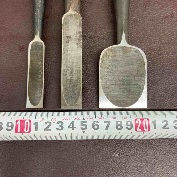 【中古美品】 【超希少】 鑿 石流 3本セット 和工具 のみ ノミ 鉋 大工 骨董品 【東大和店】
