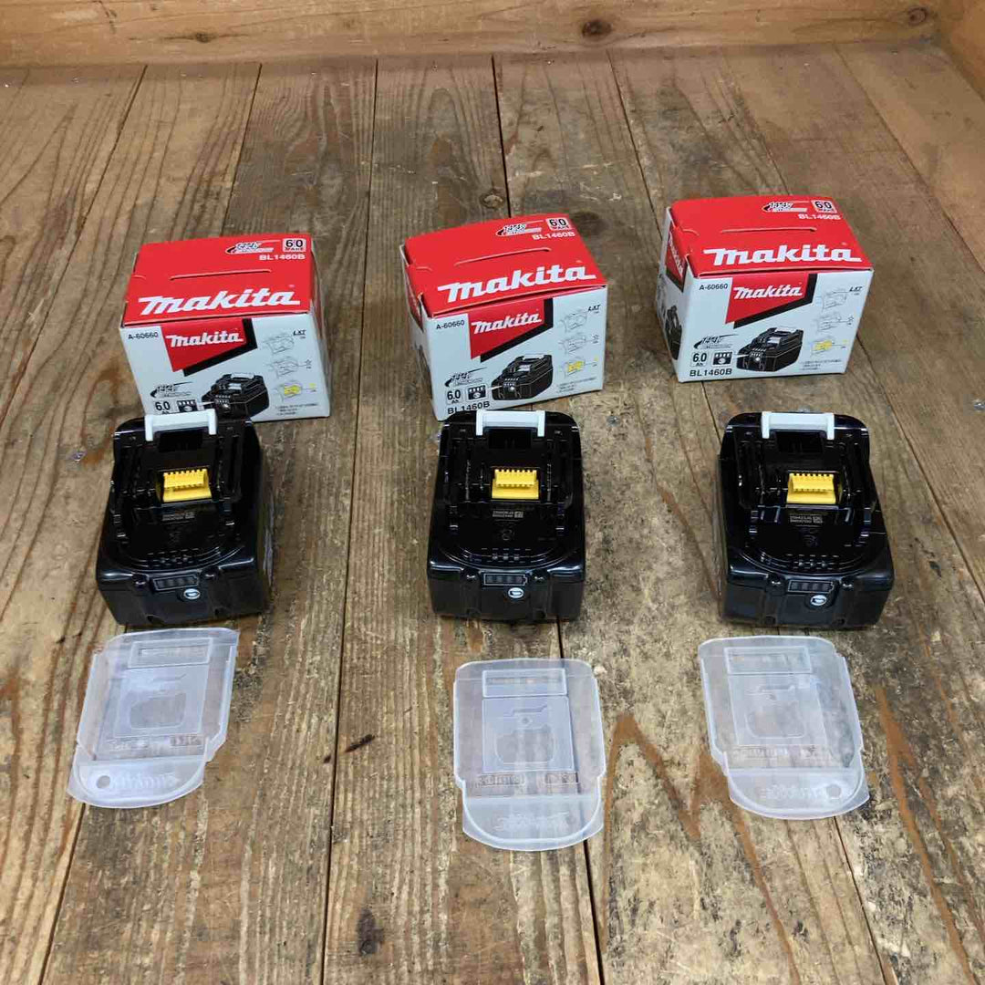 マキタ(makita) リチウムイオンバッテリー 14.4V/6.0Ah BL1460B 計3点【所沢店】