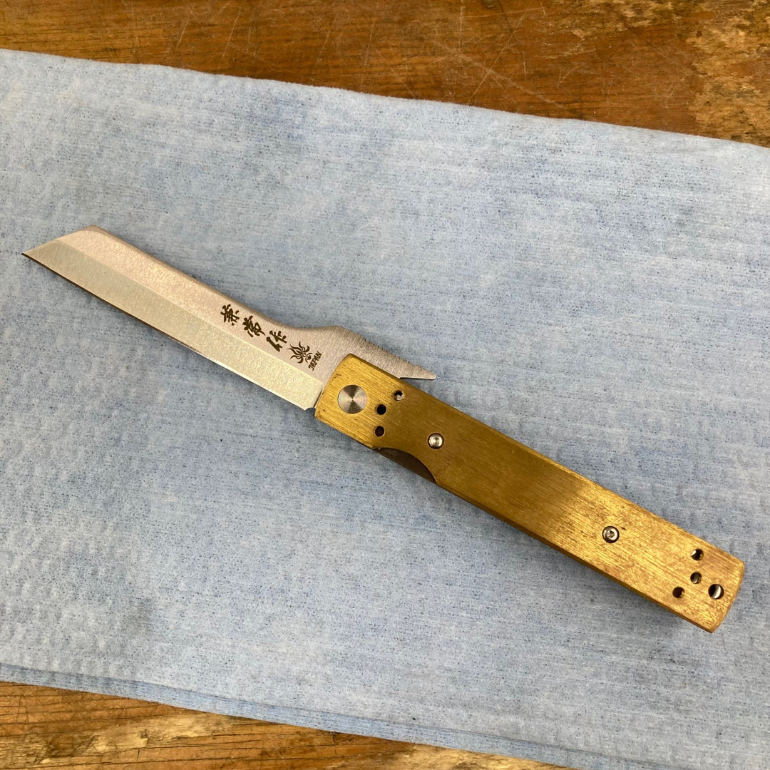 【未使用品】関兼常作 短冊刀 KB-561 真鍮柄 全長166㎜ 刃長72mm TANZAKU-TOU ナイフ【柏店】