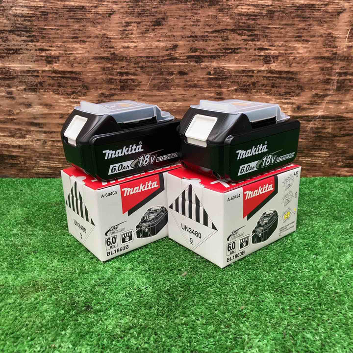 マキタ(makita) リチウムイオンバッテリー 18V/6.0Ah BL1860B 2個セット【川越店】