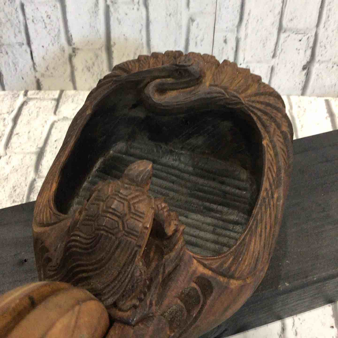 墨つぼ 墨壷 忠芳 鶴亀彫刻 【川口店】