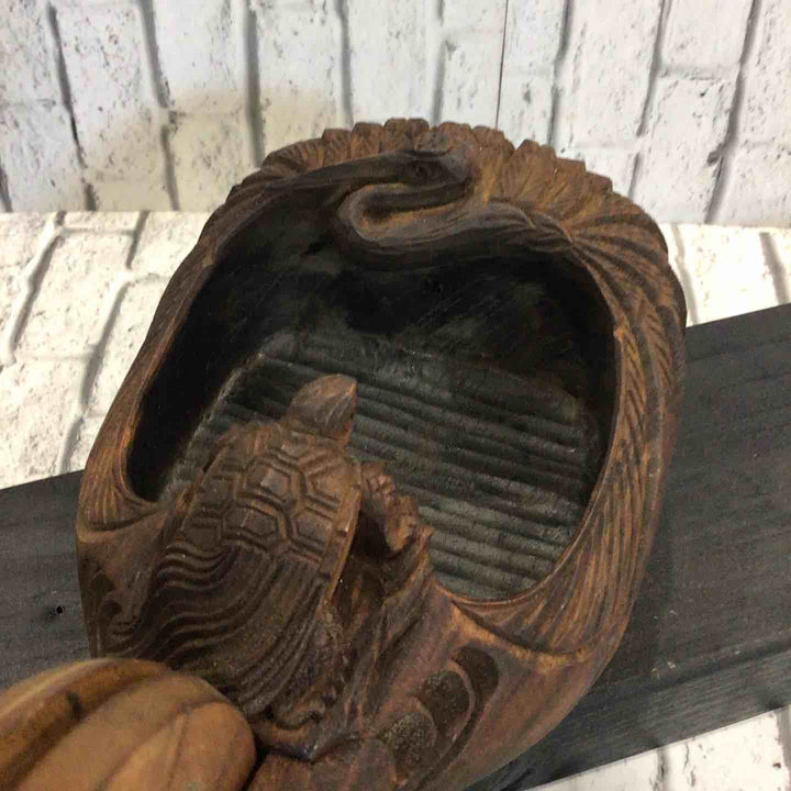 墨つぼ 墨壷 忠芳 鶴亀彫刻 【川口店】