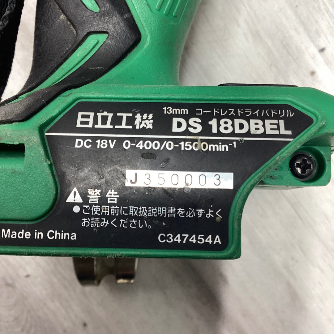 〇ハイコーキ(HIKOKI ※旧:日立工機) コードレスドライバドリル DS18DBEL(NN)【越谷店】