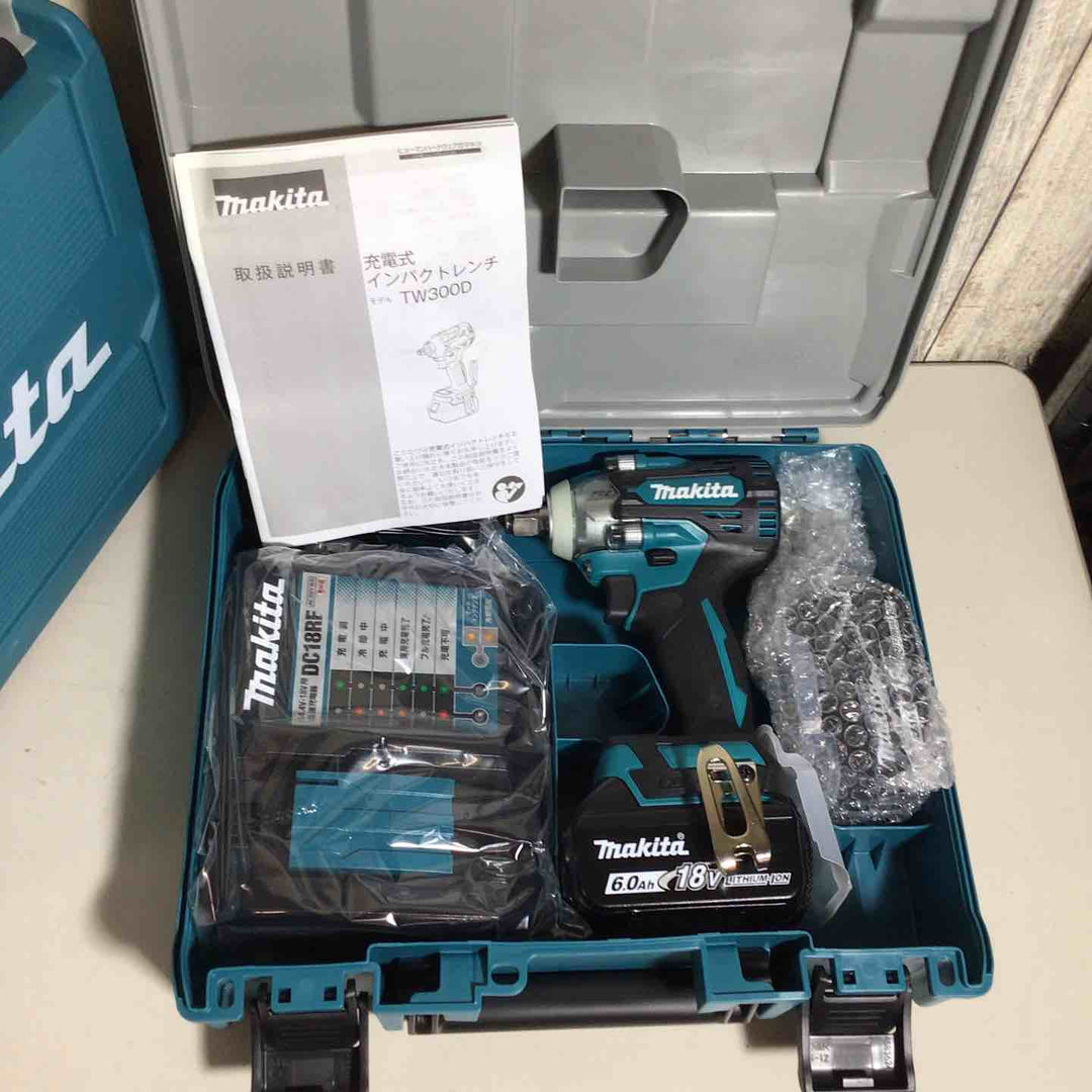 【未使用品】 マキタ makita コードレス インパクトレンチ TW300DRGX 2台 バッテリー&充電器付 フルセット インパクトレンチ 純正 純正品 充電式 18V 【戸田店】