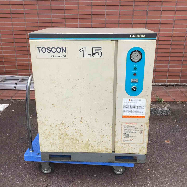 【店頭受取り限定】◇東芝 TOSCON コンプレッサー KA105-15T4 容量39L 三相200V 50Hz【越谷店】