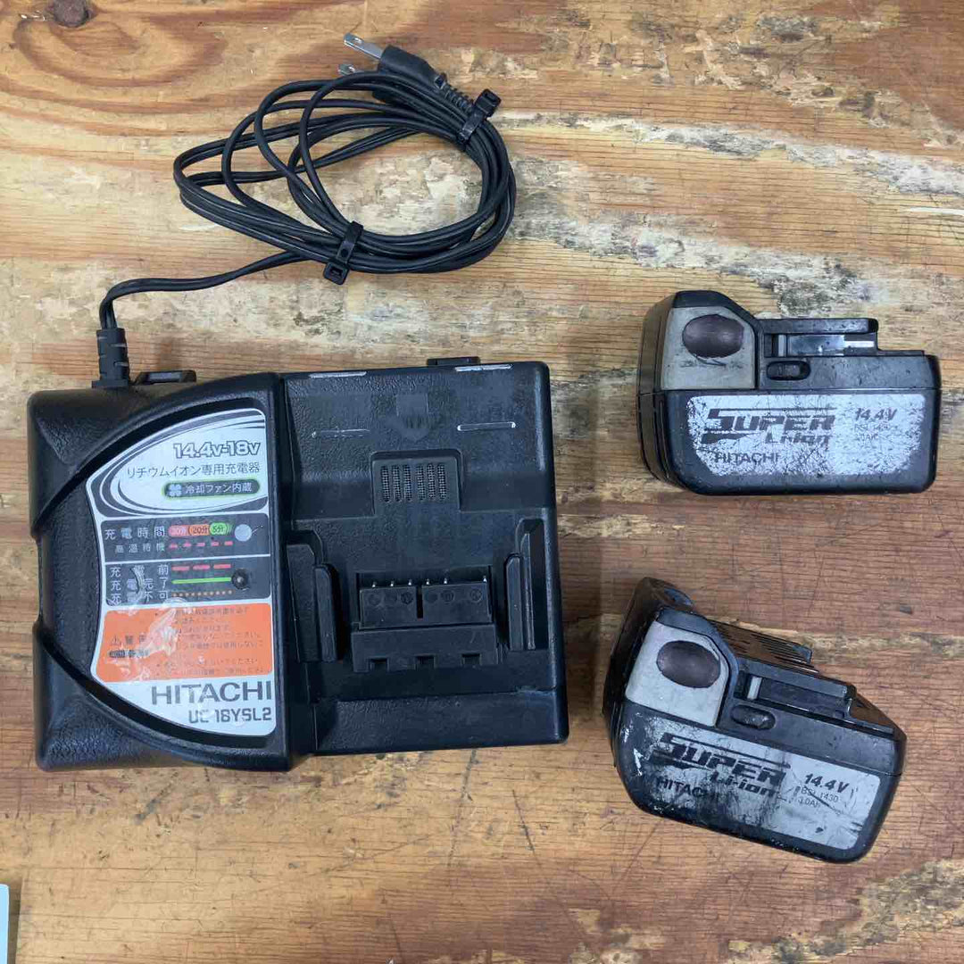 【中古品】★ハイコーキ(HIKOKI ※旧:日立工機) コードレスインパクトドライバー WH14DSL(2LSCK)(S) 14.4V フルセット 白色【柏店】