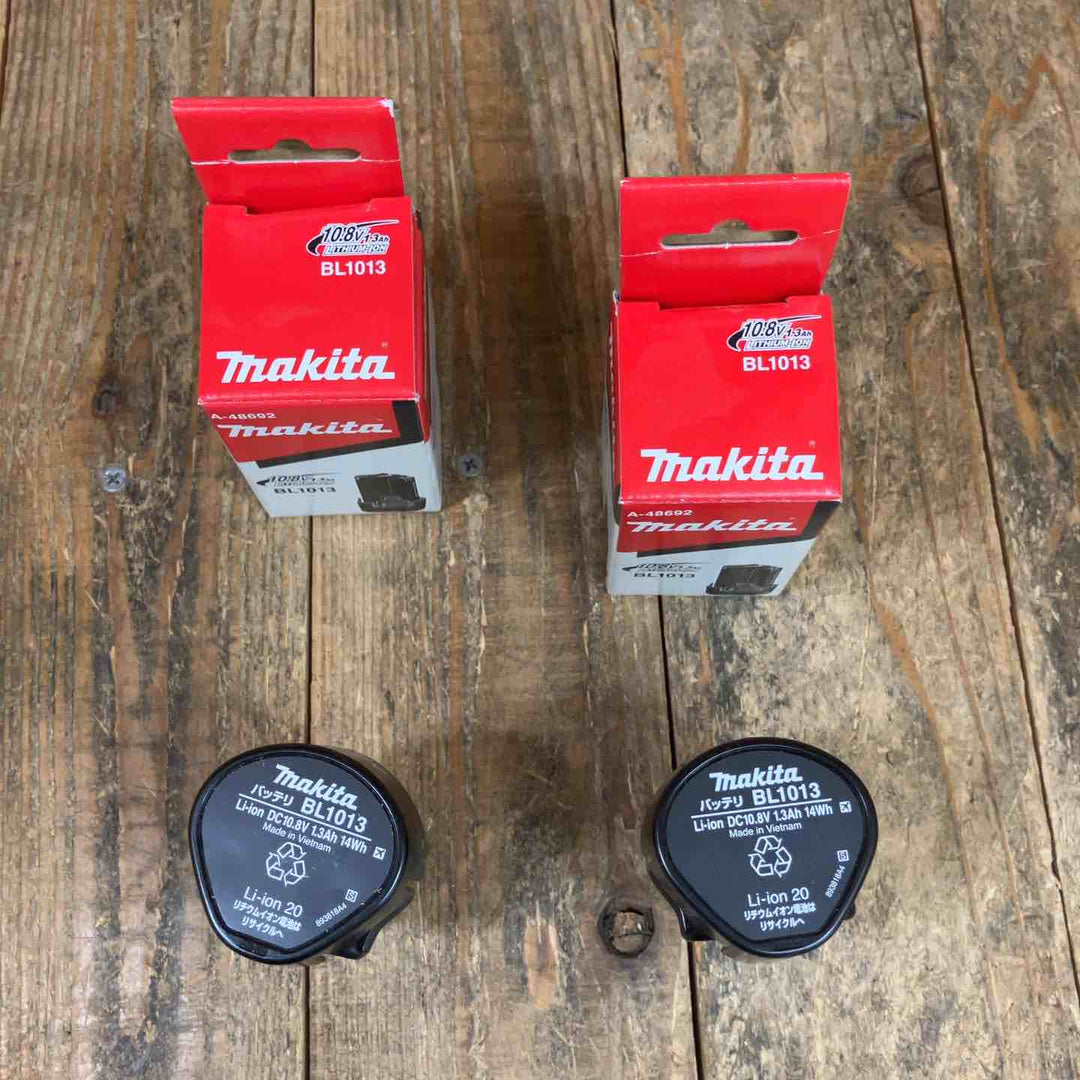 マキタ(makita) リチウムイオンバッテリー 10.8V/1.3Ah BL1013  A-48692 計2点【所沢店】