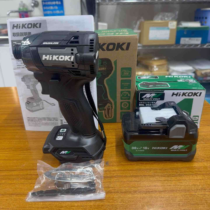 【未使用・特別特価！】 ハイコーキ HiKOKI マルチボルト コードレスインパクトドライバ WH36DD(NNB) 本体+バッテリセット！ 【桶川店】