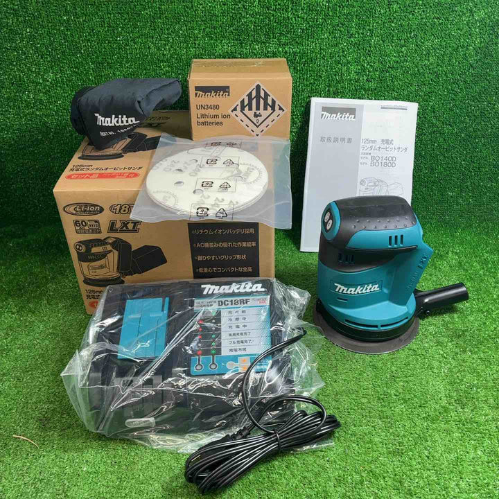 マキタ(Makita) 125ミリ充電式ランダムオービット 18V6Ah バッテリ・充電器付 BO180DRG【藤沢店】