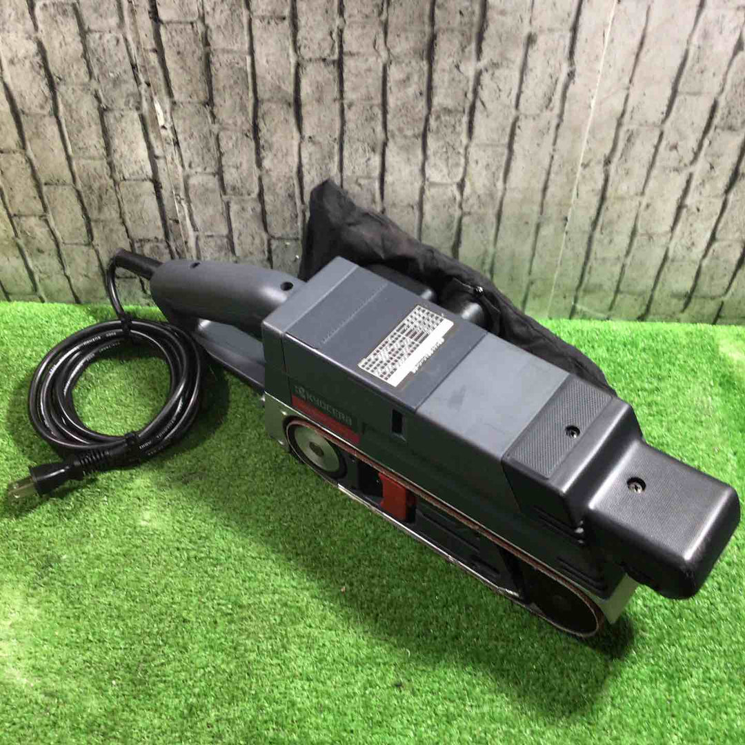 京セラ(Kyocera) 旧リョービ プロ用 ベルトサンダー ABE3210 637550A ブラック 【加工材に合わせてベルト速度が調節できる】 集じん機構付 ベルト寸法76×533mm ベルト速度3.8~5.8m/s【川口店】
